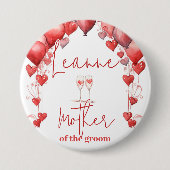 Proost op Liefde Vrijgezellenfeest Moeder van de b Ronde Button 7,6 Cm (Voorkant)