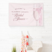 Proost op liefde wijn glazen strik bruids douche spandoek (Insitu)