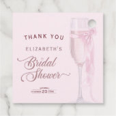 Proost Op Liefde Wijn Glazen Strik Das Bruidsmeisj Bedankjes Labels (Achterkant)