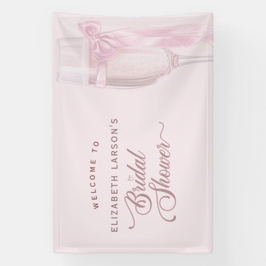 Proost Op Liefde Wijn Glazen Strik Das Bruidsmeisj Spandoek (Verticaal)