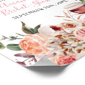 Proost op Love Blush Pink Vrijgezellenfeest Welkom Poster (Hoek)