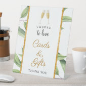 Proost op Love Botanical Vrijgezellenfeest Kaarten Reclamebord Met Voetstuk (Insitu)