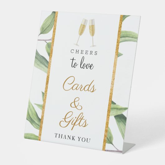 Proost op Love Botanical Vrijgezellenfeest Kaarten Reclamebord Met Voetstuk (Voorkant)