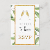 Proost op Love Botanical Vrijgezellenfeest RSVP Informatiekaartje (Voorkant)