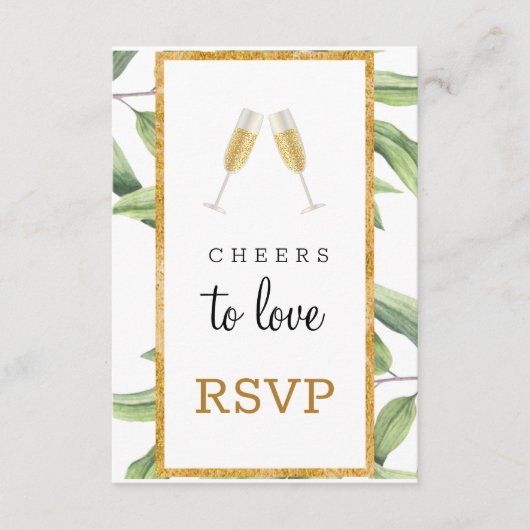 Proost op Love Botanical Vrijgezellenfeest RSVP Informatiekaartje (Voorkant)