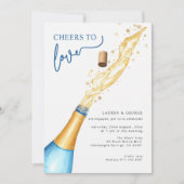 Proost op Love Engagement Party Invitation Kaart (Voorkant)