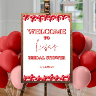 Proost op Love Heart Vrijgezellenfeest Welkomstbor Poster