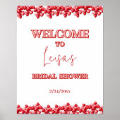 Proost op Love Heart Vrijgezellenfeest Welkomstbor Poster (Voorkant)