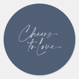 Proost op Love Sticker – Marineblauwe Achtergrond