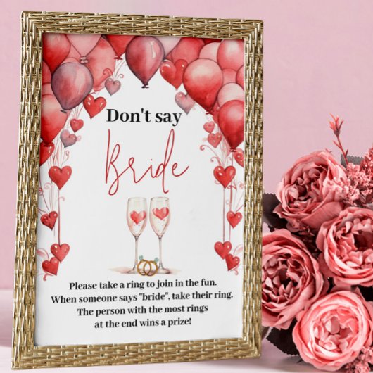 Proost op Love Vrijgezellenfeest Don't Say Bride Poster