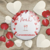 Proost op Love Vrijgezellenfeest Groomsman Ronde Button 7,6 Cm