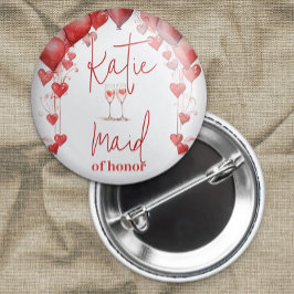 Proost op Love Vrijgezellenfeest Maid of Honor Ronde Button 7,6 Cm