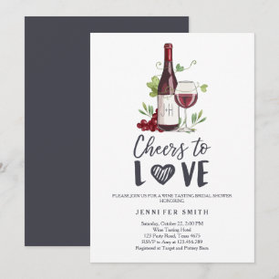 Proost op Love Vrijgezellenfeest nodigen wijnproev Kaart