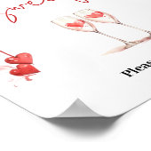 Proost op Love Vrijgezellenfeest Sweets Dessert Poster (Hoek)