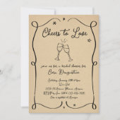 Proost op Love Vrijgezellenfeest Verloving Invitat Kaart (Voorkant)