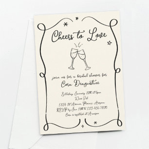 Proost op Love Vrijgezellenfeest Verloving Invitat Kaart