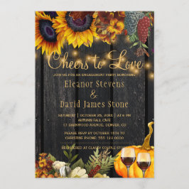 Proost op Love wijnmakerij rustieke houten verlovi Kaart