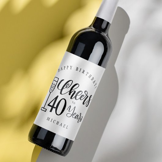 Proost op mannen van elke leeftijd rustiek happy b wijn etiket