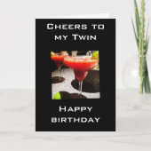 PROOST OP MIJN TWEELING OP ONZE VERJAARDAG KAART (Voorkant)