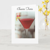 PROOST OP MIJN TWEELING OP ZIJN OF HAAR VERJAARDAG KAART (Gele Bloem)