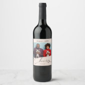 Proost op moderne trouwfoto wijn etiket (Voorkant)