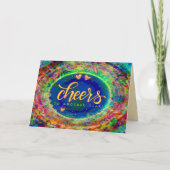 Proost op 'n ander jaar Boho Happy Birthday' Kaart (Voorkant)