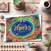 Proost op 'n ander jaar Boho Happy Birthday' Kaart