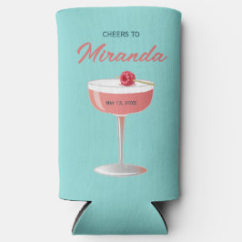 Proost op [naam] frambozencocktail seltzer blikjeskoeler