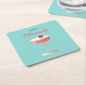 Proost op [Naam] Persoonlijk Feestje Kartonnen Onderzetters (Schuin)