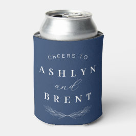 Proost op Navy Blue Wedding Koelbox/Coozie Blikjeskoeler