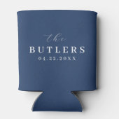 Proost op Navy Blue Wedding Koelbox/Coozie Blikjeskoeler (Achterkant)