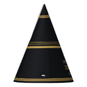 Proost op Nieuwjaar Zwart & Goud Modern Grieks Sle Feesthoedjes (Links)