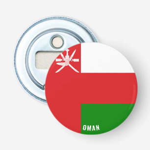 Proost op Oman! Prachtig patriottisch Button Flesopener