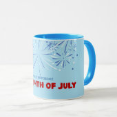 Proost op Onafhankelijkheid, Glitters op 4 juli Mok (Voorkant rechts)