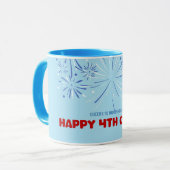 Proost op Onafhankelijkheid, Glitters op 4 juli Mok (Voorkant links)