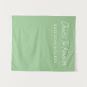 Proost op oneindig aangepaste huwelijksaanzoekfees wandkleed (Voorkant (horizontaal))