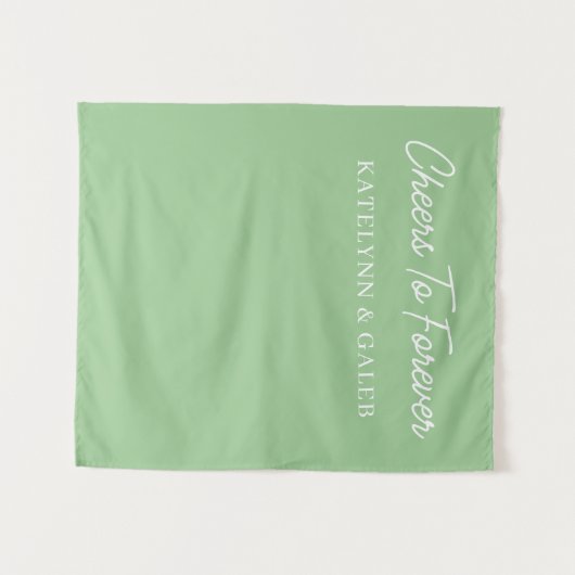 Proost op oneindig aangepaste huwelijksaanzoekfees wandkleed (Voorkant (horizontaal))