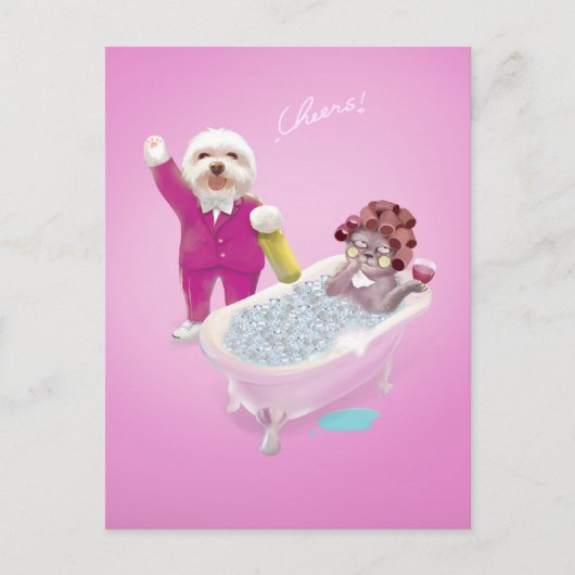 Proost op ontspanning aankondigingskaart (Voorkant)