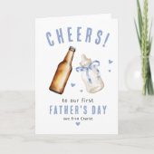 Proost op onze 1e Vaderdag, Cute New Dad Cadeau Kaart (Voorkant)