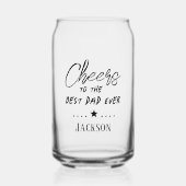 Proost op papa ooit Vaderdag Blikvorm Glas (Voorkant)