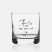 Proost op papa ooit Vaderdag whisky Glass Glas (Voorkant)