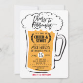 Proost op Pensioen Bier Pensioen Uitnodiging (Voorkant)