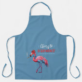 Proost op Pensioen Dapper Flamingo Bowtie Cigar Schort (Voorkant)