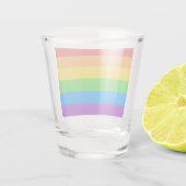Proost op Pride: Regenboogvlag Shot Glas (Achterkant)