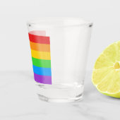 Proost op Pride: Regenboogvlag Shot Glas (Rechts)