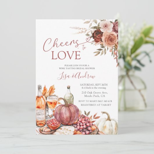 Proost op Pumpkin Wine Marsala Vrijgezellenfeest Kaart (Staand voorkant)