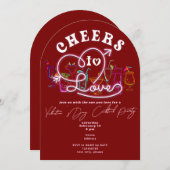 Proost op rode retro cocktail Valentijnsdag Kaart (Voorkant / Achterkant)
