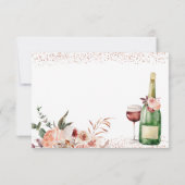 Proost op roze Vrijgezellenfeest QR Rsvp Card Bedankkaart (Achterkant)