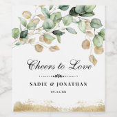 Proost op Rustiek Gouden Botanische Wijn Label Wijn Etiket (Enkel label)