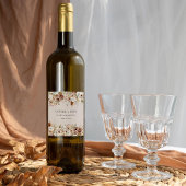 Proost op Rustiek Land Bloemen Bruiloft Wijn Etiket